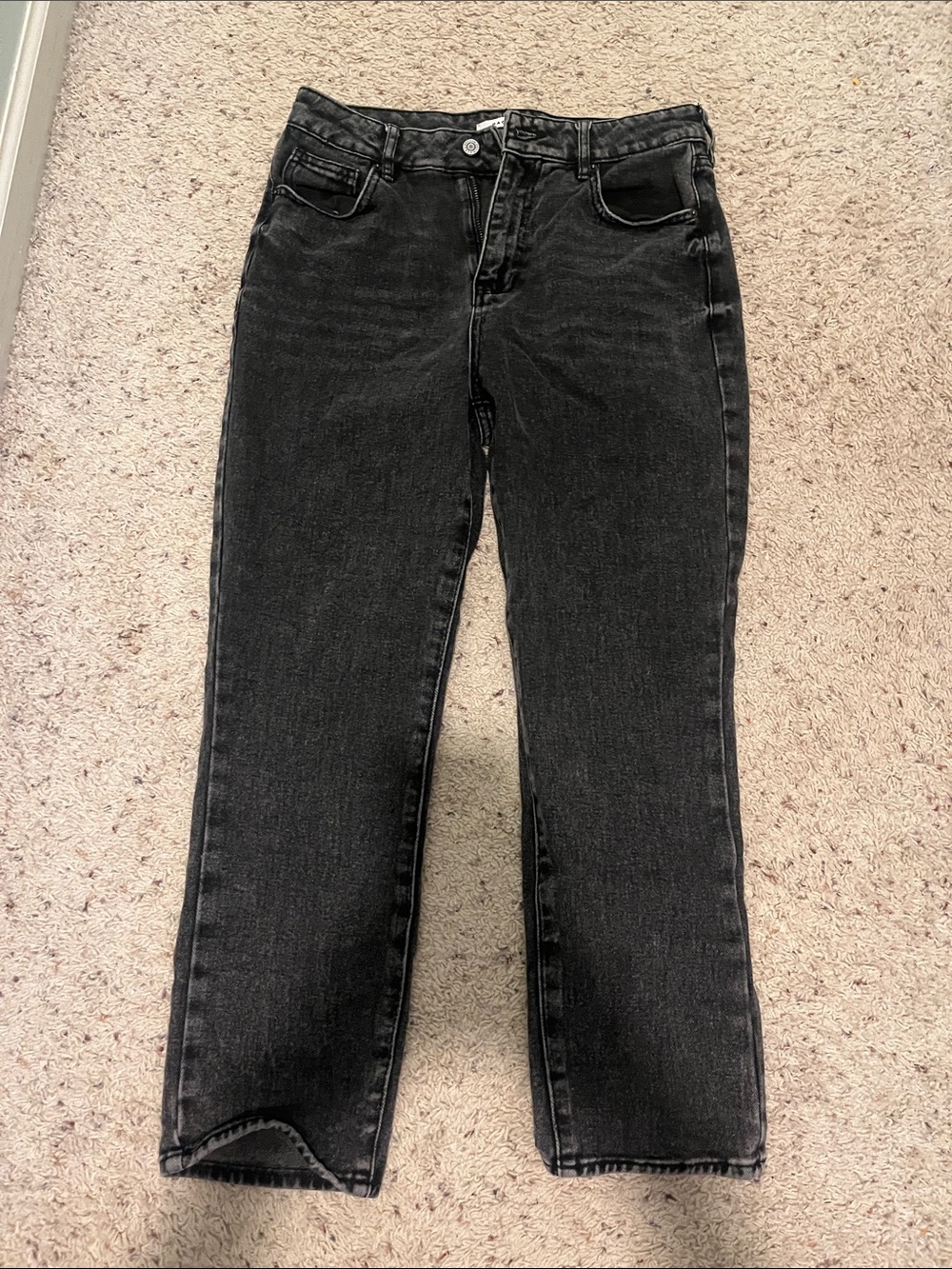 PacSun Women's Straight Leg Washed Black Jeans